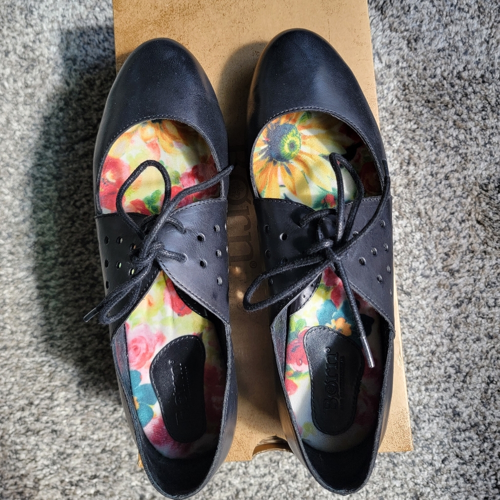 Born Mary Jane Lace Up Shoes